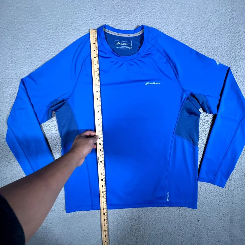 Eddie Bauer Shirt Mens Large Blue First‎ Ascent Baselayer Performance Outdoor
